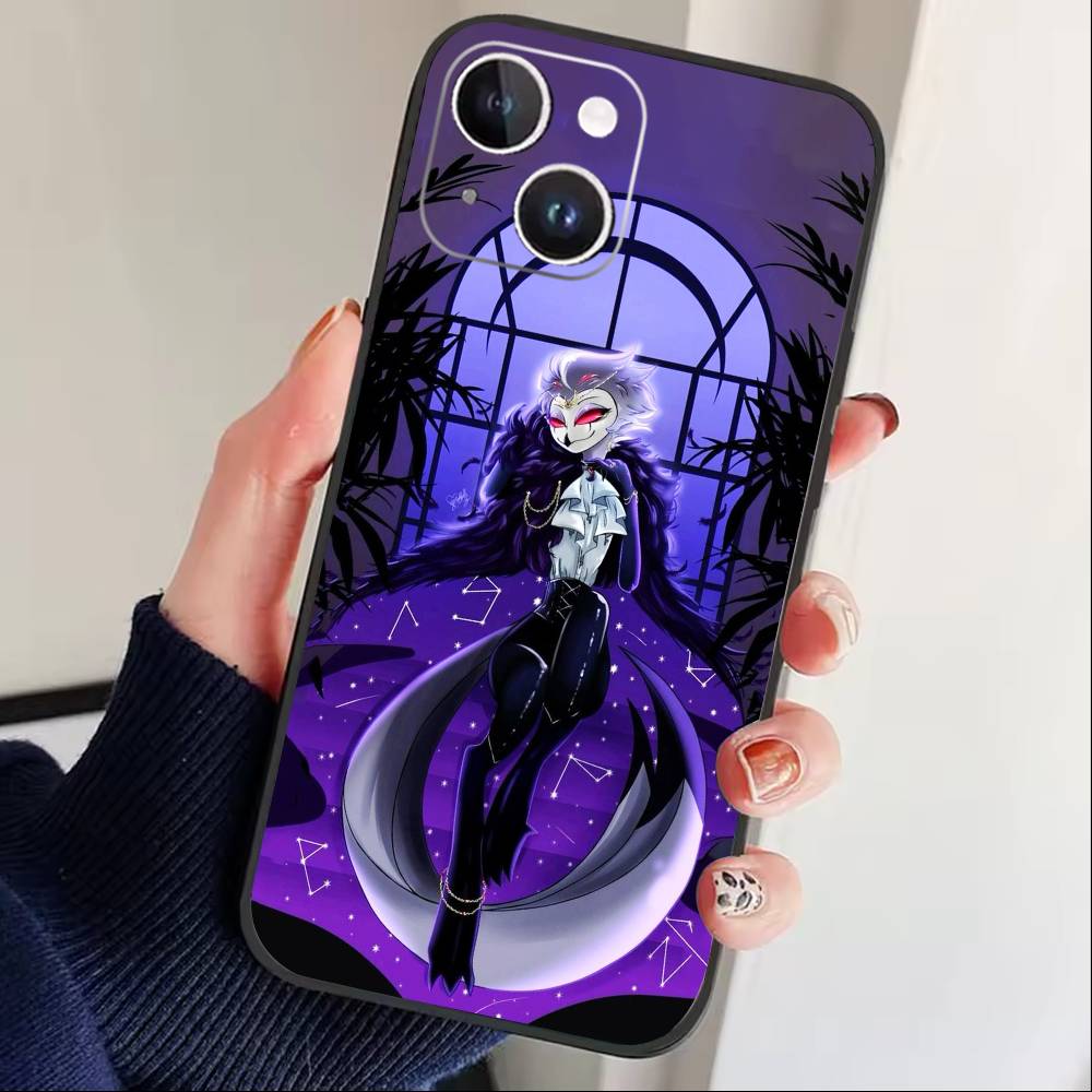 Q-Helluva Boss Phone Case For iPhone 16,15,14,13,12,17,Pro Max,Plus Silicone Black Case