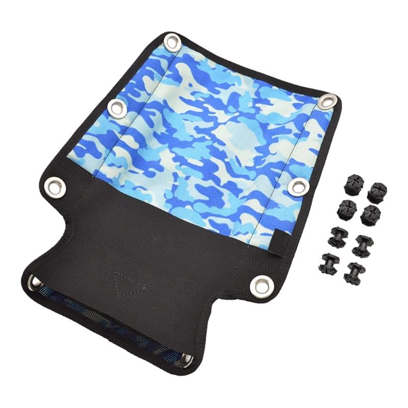 Heavy Duty Nylons Diving Harness Back Plate Pad Scubas Diving Backplate Pad Professional Soft Diving Back Cushions камуфляжный/синий
