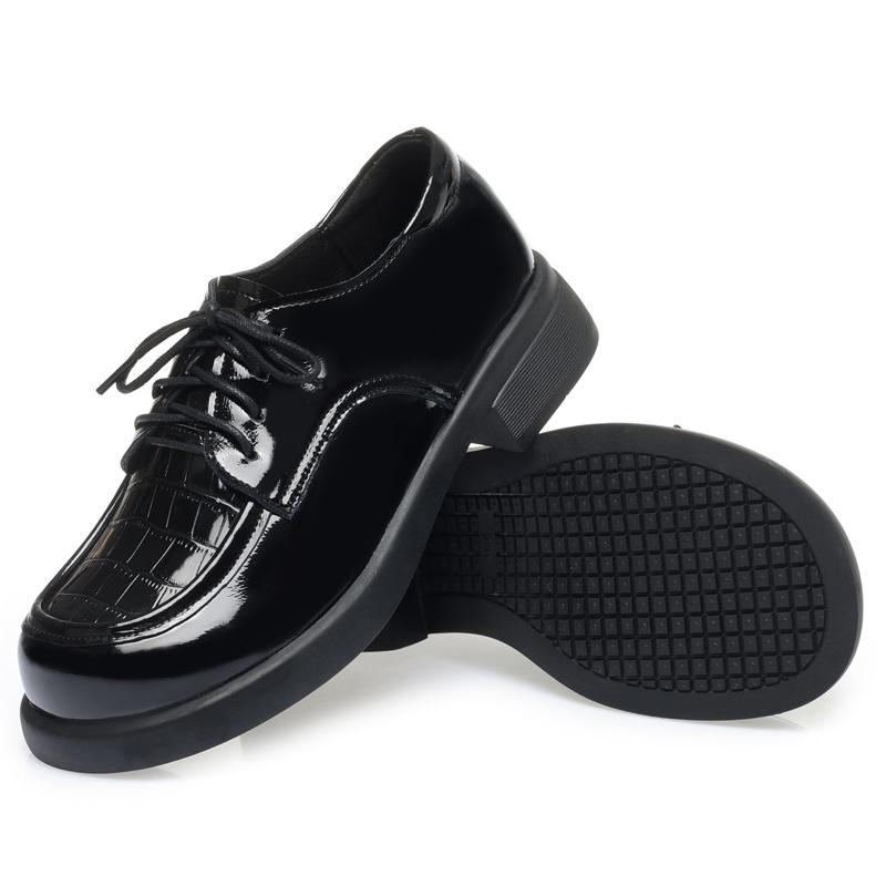 Fashion AIYUQI Women Loafers Non-slip 2025 Genuine Leather Thick Heel Casual Women Shoes Round Toe British Lace-up Shoes For Ladies