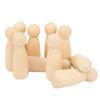 10 Pcs Wooden Peg Doll 75mm 3.0in Safe BurrFree Develop HandsOn Skills DIY Accessories for Decoratio