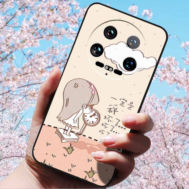 For Xiaomi 14 Ultra 5G 6.73" 14 Pro Cases Fashion 3D Retro Embossed Relief Soft TPU Siliocn Back Cover for Xiaomi 14 Capa Mi 14