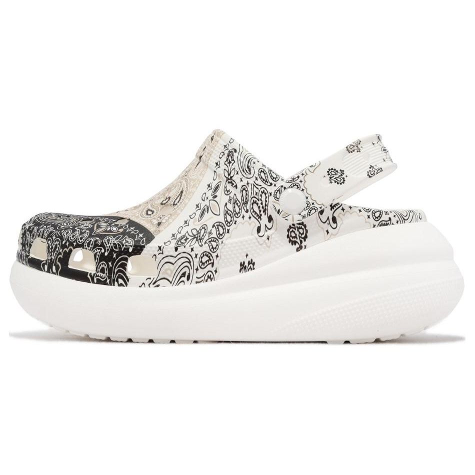 Crocs Classic Crush Bandana Clog Comfortable Versatile Unisex Clogs White 208119-2ZM 43-44