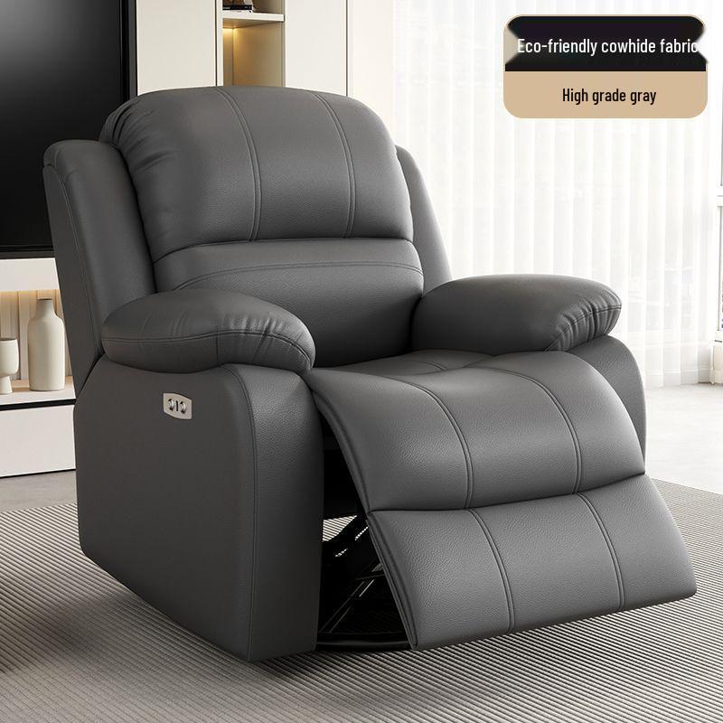 Electric Massage Leather Recliner: Space Capsule Rocking Chair for One