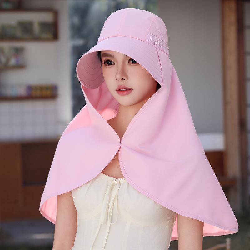 Multifunctional all-in-one sun protection cap shawl sun hat women's summer extended neck protection UV protection sun hat