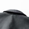 Mens PU Leather Jacket Vintage Workwear Relaxed Fit Street Style Black Outerwear
