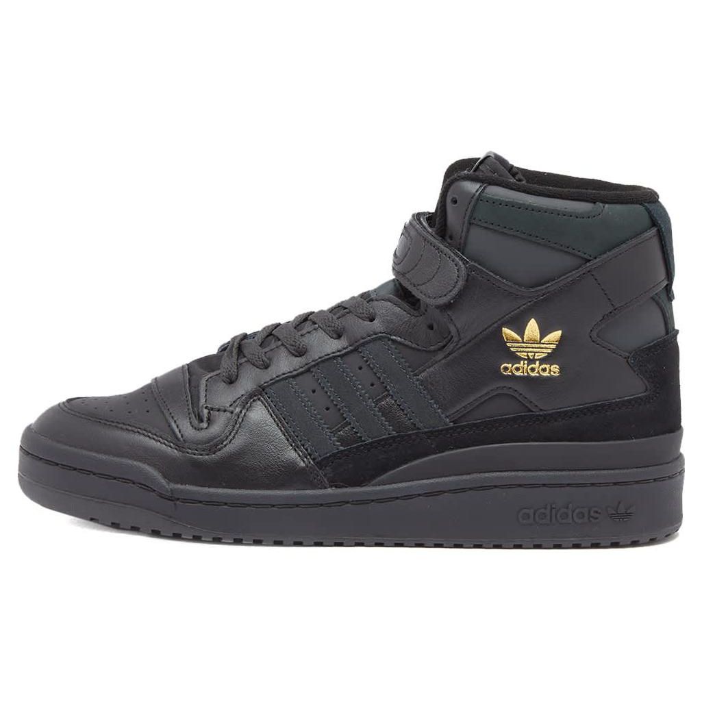 

Adidas Forum 84 High Black Gold Unisex Sneakers Core-Black Carbon Grey-Six ID7315 43⅓