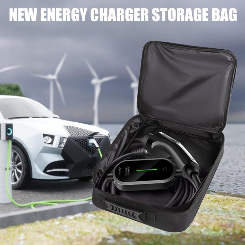 Electric Car Charger Storage Pouch With Shockproof Layer And Zipper Closure Electric Car Charger Organizer
