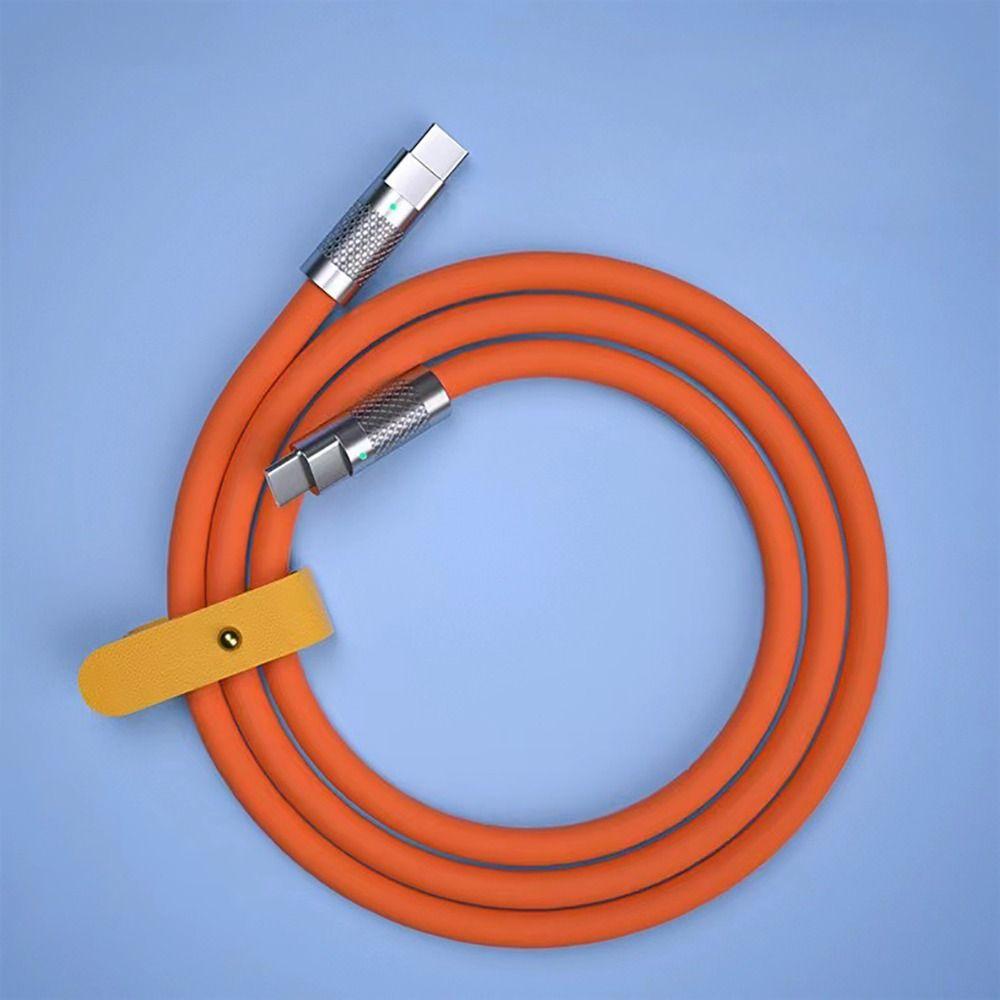 100W Fast Charging Cable 1M 1.5M 2M Liquid Silicone PD Type C Cable Type-C To C Versatile Compatibility Data Line