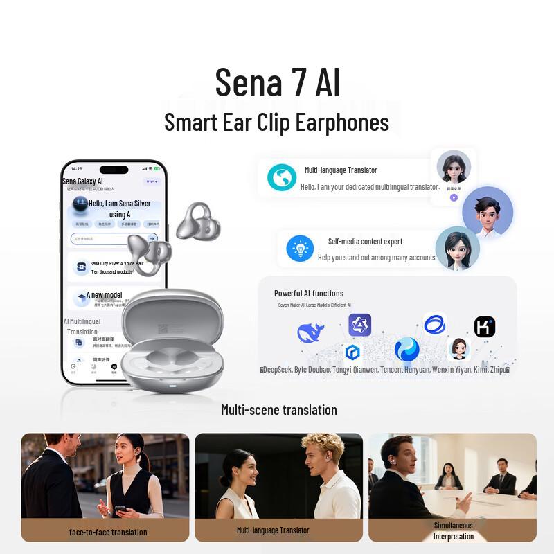 SANAG F30 Ear-Clip Bone Conduction Bluetooth Earphones