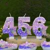 Pink and Purple Fishtail Digital Birthday Candle Cake Party Decoration First Birthday Celebration Handmade Diy Digital Candle
