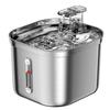 Stainless Steel Pet Water Fountain Square Automatic Circulating Water Filter Smart Cat Fountain
