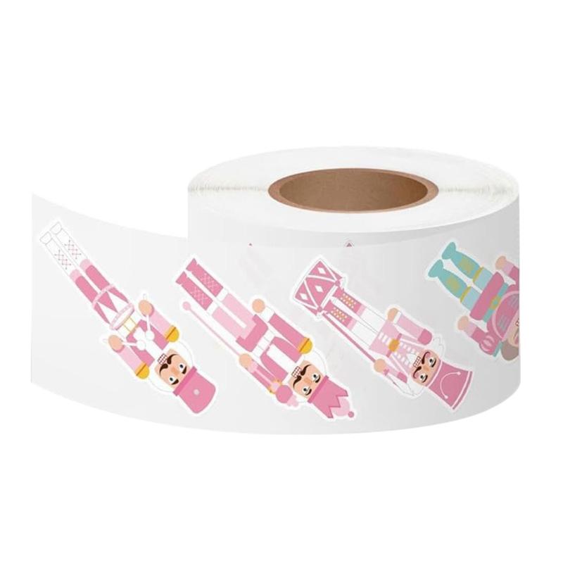 Рождественские Щелкунчики Рулон Наклеек Рождественские Щелкунчики Король и Солдат Наклейка Декаль Принадлежности для Украшения Праздничной Вечеринки 1