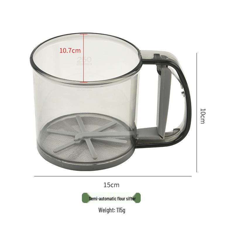 

Ручной пластиковый кухонный просеиватель для муки PP Plastic Flour Sieve прозрачный