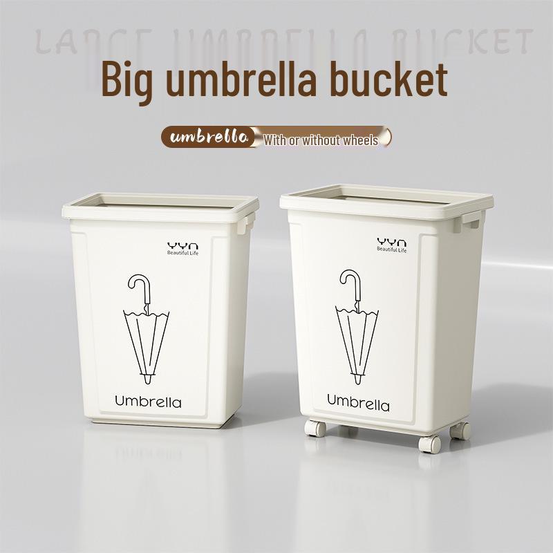 

Floor-Standing Umbrella Stand: Household & Commercial Use 20L Gray Trash Bin