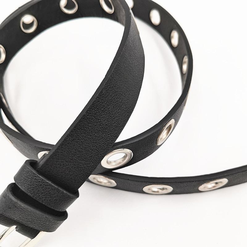 Punch-free Student Personality Atmospheric Eye Hardware Belt Women Jeans Decoration Pu Belt
