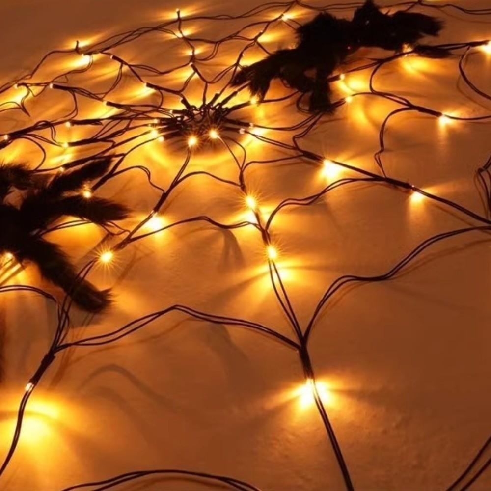 Waterproof LED String Light Halloween Party String Lighting New Spider Web Light  Window Display