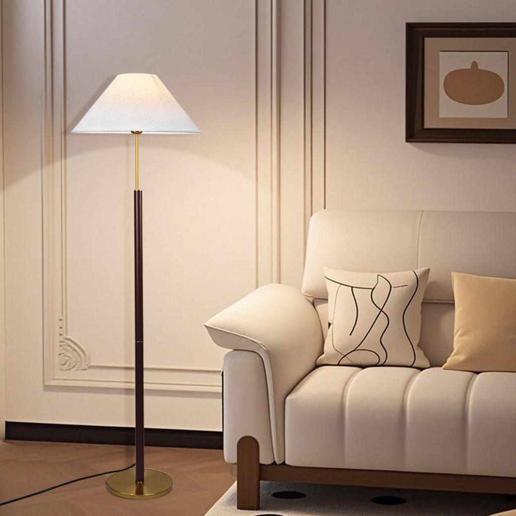 Modern Minimalist Floor Lamp: High-End Fabric Standing Light for Living Room, Study, or Bedroom.