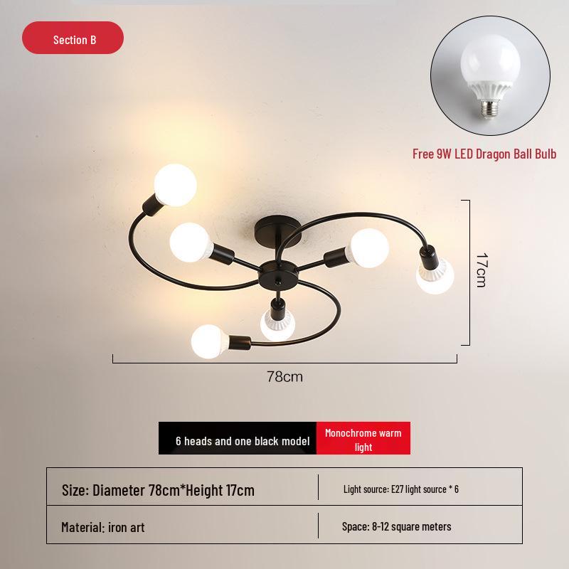 Nordic LED Ceiling Light: Modern Minimalist Design for Bedrooms & Living Rooms