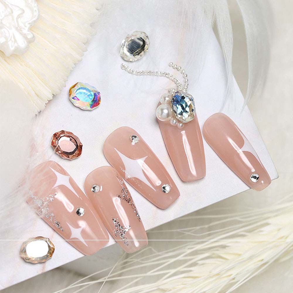 Accessories Oval Mirror Crystal DIY Nail Art Decoration 3D Nail Jewelry Oval Nail Rhinestone
