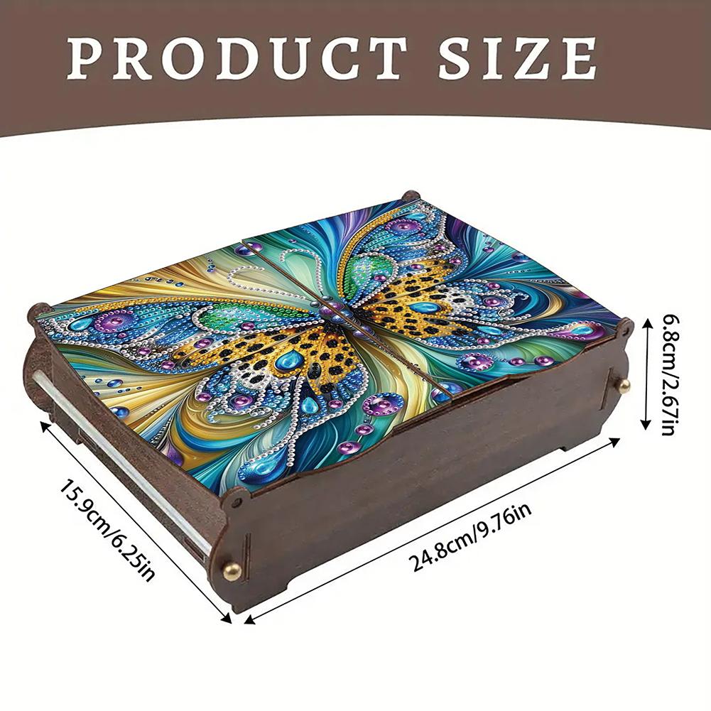 5D DIY Diamond Art Handmade Storage Box Partial Drill Crystal Mosaic Storage Container Crystal Storage Case Kit for Home Decor