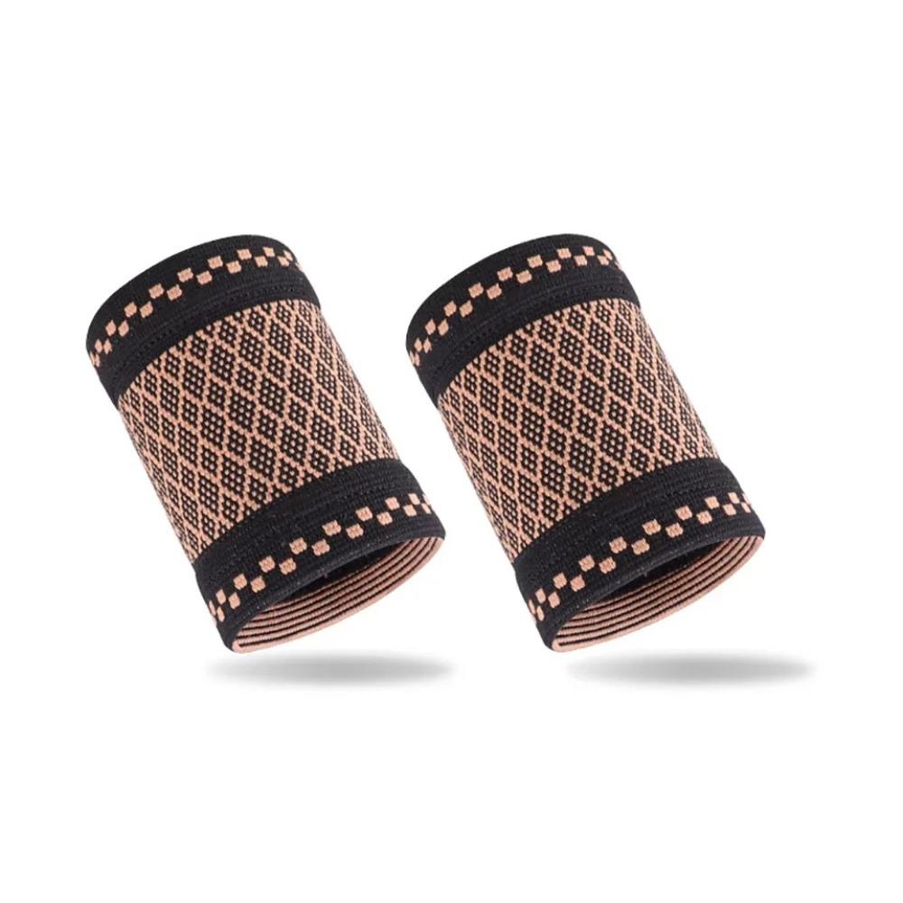 Copper Wrist Guard Elastic Compression Wristband Professional Sports Fitness Wrist Brace Support Wrist Protector S -- 1Pair