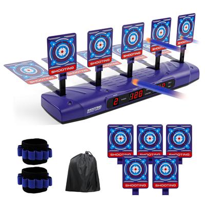 Electronic Shooting Target for Bullet Shooting Five 4 Game Target Sound Electronic Gun Shooting Shooting Practice and Storage Bag Wide X Deep