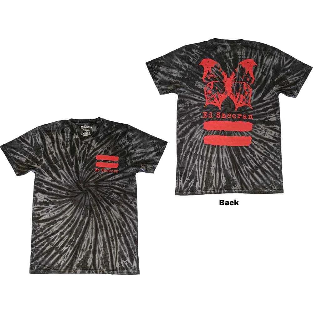 Ed Sheeran Red Equals Butterfly T-Shirt Black New XL
