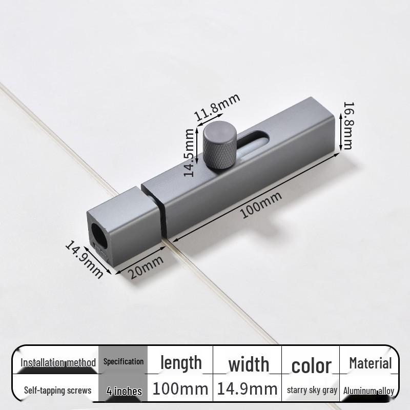 No-Drill Bathroom Door Latch: Simple Lock for Toilet & Sliding Doors