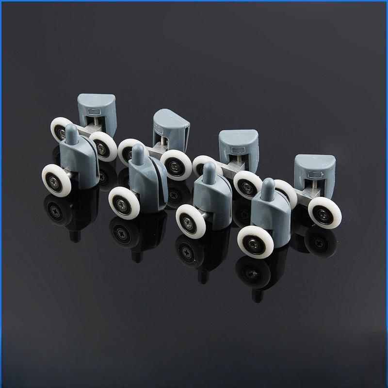 

8 шт. Душові кабіни Ролики та Душова кабіна Колеса/Напрямні/Ролики/Шківки Діаметр 4 Подвійні Верхні + 4 Одиночні Нижні