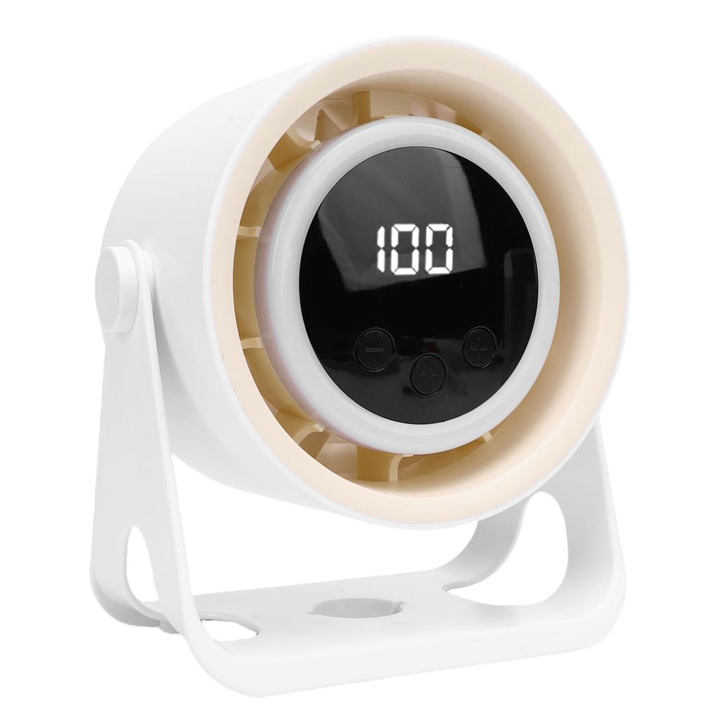 Desk Fan 5 Speeds USB Rechargeable Quiet Portable Desktop Cooling Fan with Light for Office Bedroom Outdoor Camping