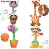 Cactus Recording Dancing Plush Kids Toy Singing Talking Spining Party Home Decor