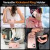 For iPhone 17 Case Compatible with MagSafe Ring Holder Kickstand TPU+PC Phone Cover