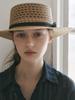 Meleuhen See-Through Riboon Boater Hat_2Color