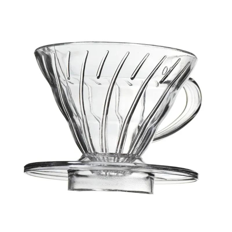 Coffee Dripper V60 Resin Coffee Filter for Pour Over Barista Coffee Brewing 1-4Cups