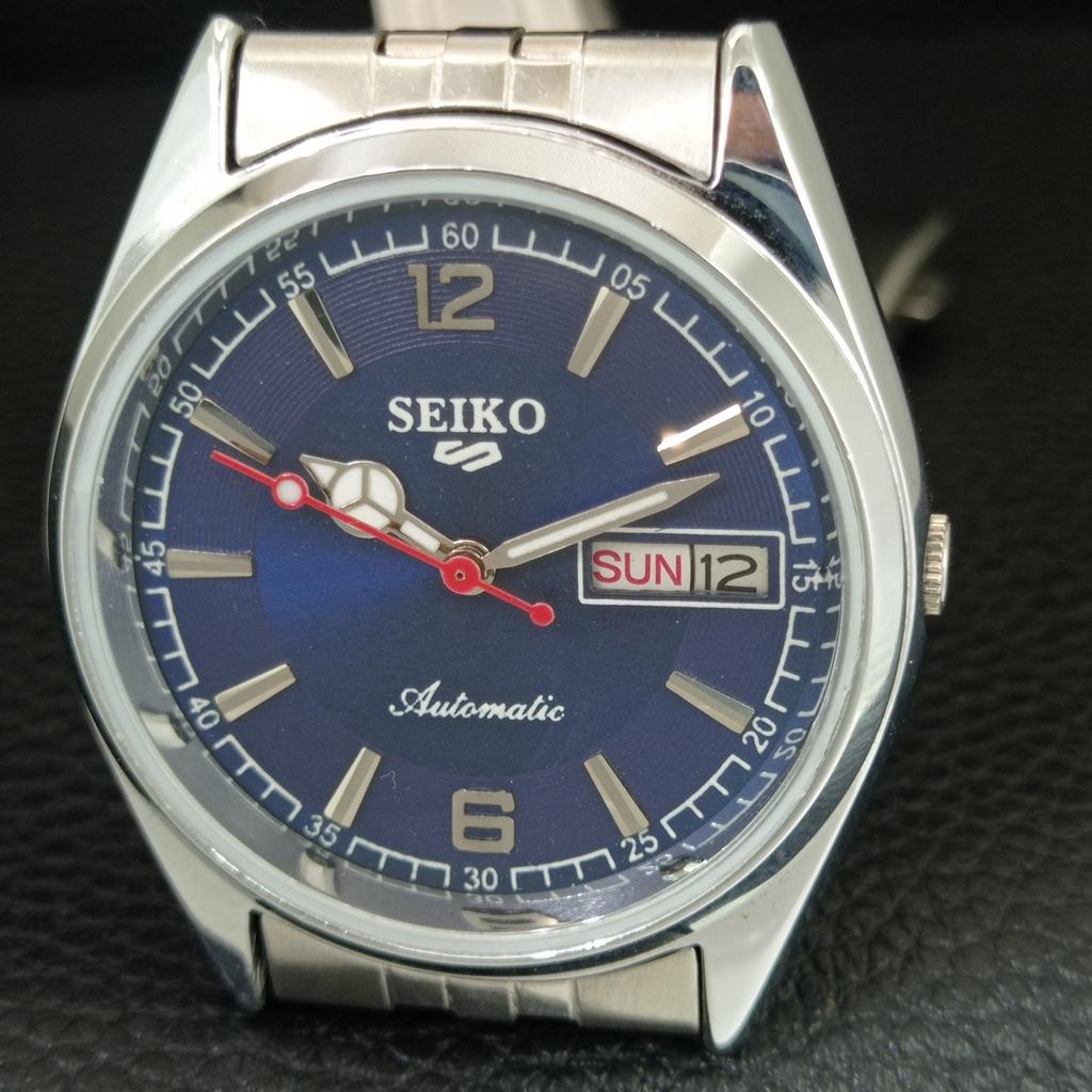 VINTAGE SEIKO 5 AUTOMATIC 6309A REFURBISHED JAPAN MENS BLUE DIAL WATCH A444346-1