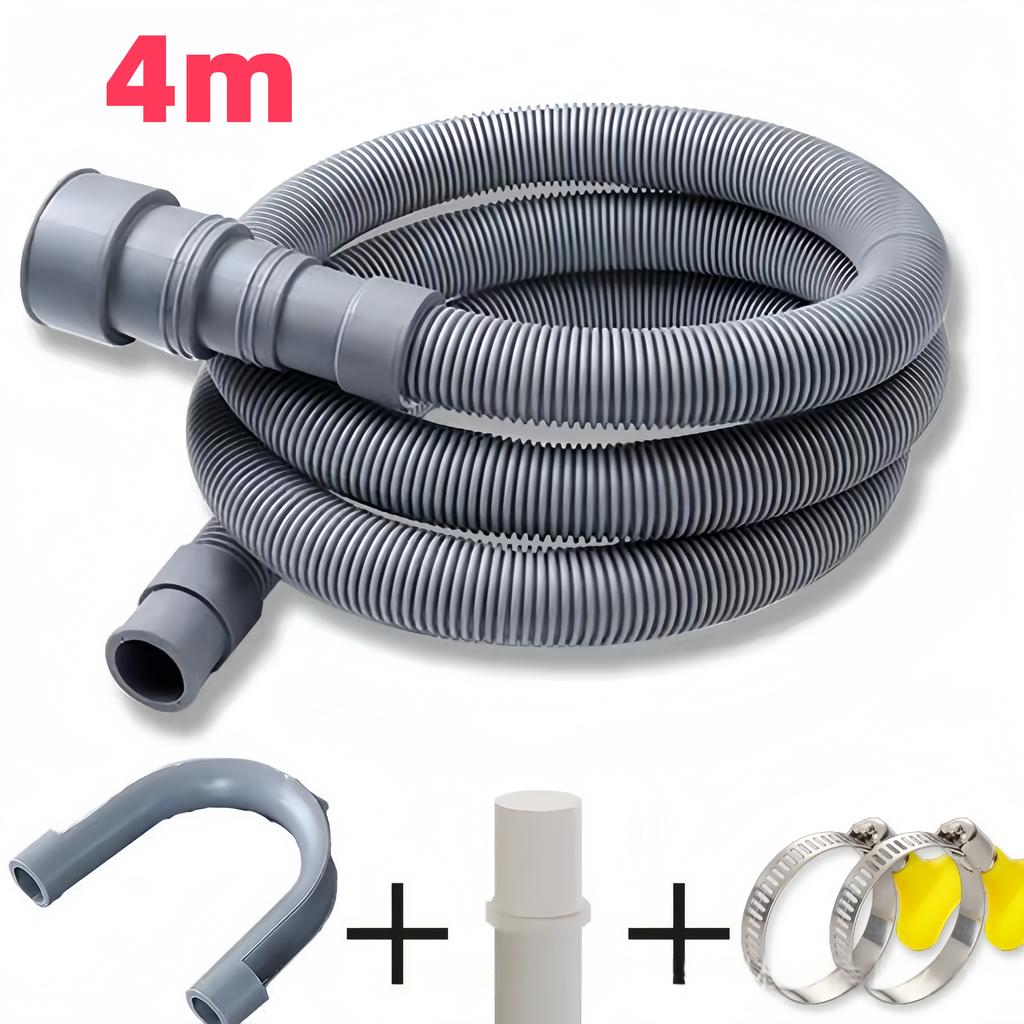 1.5/2/3/4M PVC Washing Machine Dishwasher Drain Waste Hose Extension Pipe With Bracket Set Wash Machine Ablaufschlauch #W0
