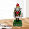 12inch Mice Nutcracker Puppet Musical Box Desktop Ornament Wind Up Clockwork Lightweight