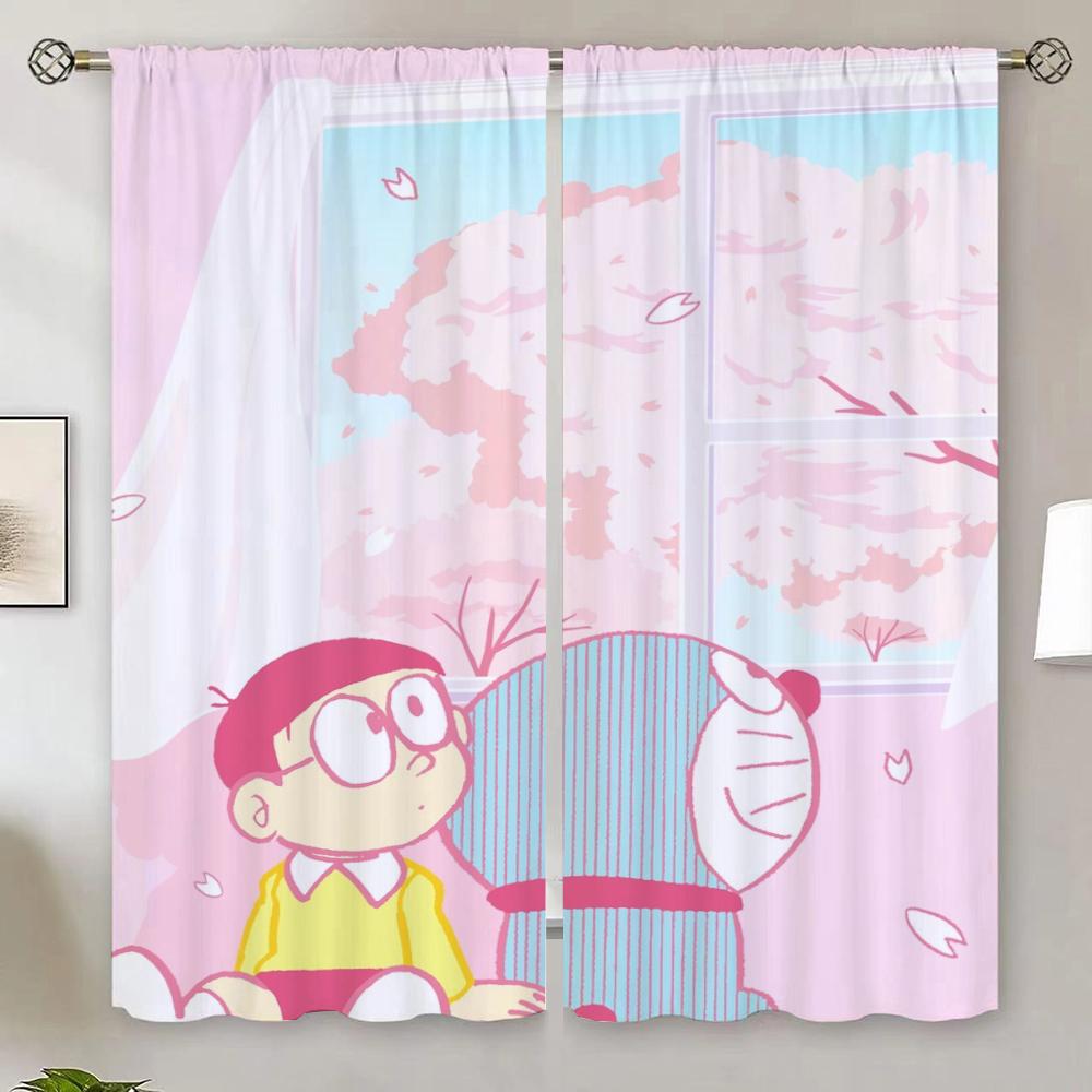Curtain D-Doraemons Cheap Free Shipping Curtains for Bedroom Home and Decoration Curtains In the Living Room Decoration Blind