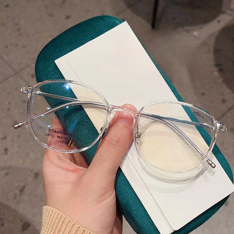 

TR90 Титановая оправа Холодно-коричневая овальная простая оправа для женских ветрозащитных очков, может быть оснащена антисиним светом