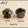 Solid Paulownia Wood Round Drawer & Cabinet Handle