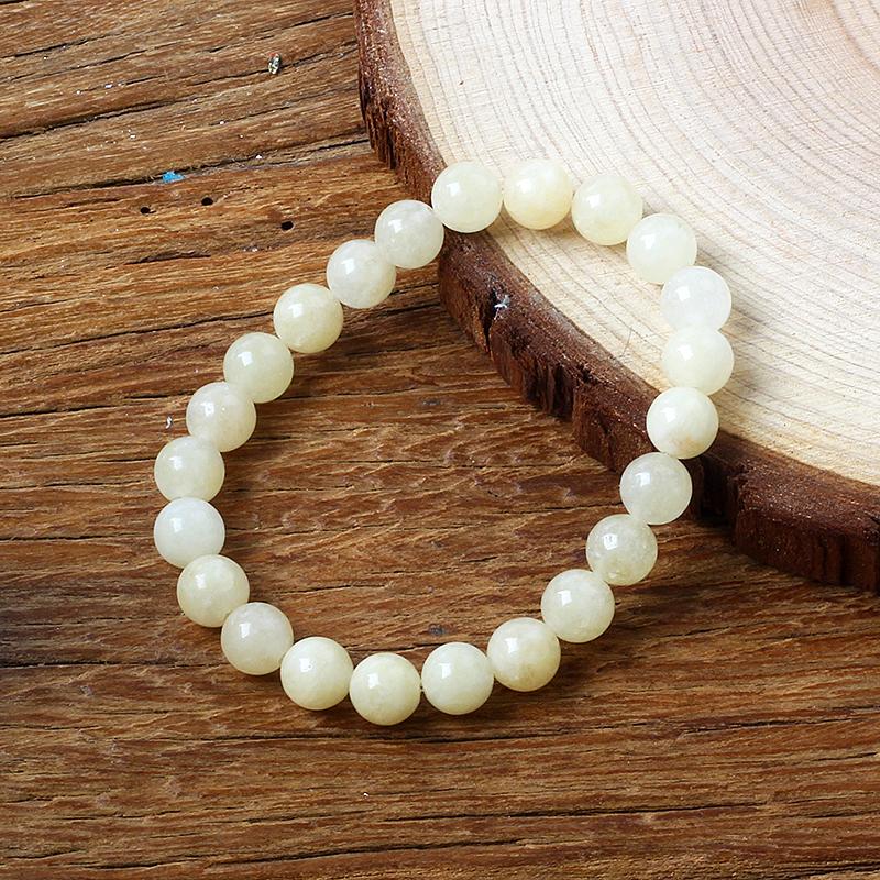 Natural Stone Yellow Quartz Beads Bracelets for Women Men Original Crystal Agate Lemon Jades Jewelry for Women Couple Jewelry