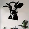 Tête de Taureau en Fer Inoxydable Art Mural Décor de Ferme Jardin de Cuisine Cadeau