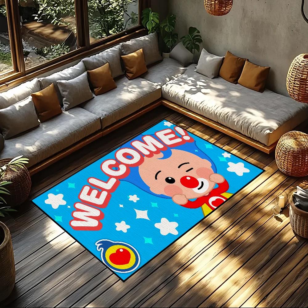 Cute Small Carpet Anti-Slip Kitchen Cartoon Plim Bedroom Handmade Tufted p-Plim Rug Baby Carpet Living Room Entrance Decoration