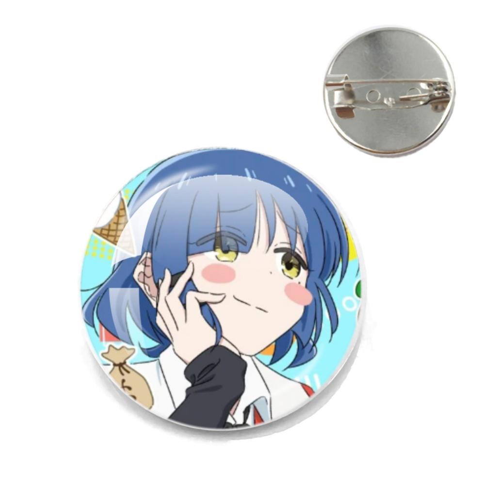 BOCCHI THE ROCK Pin Round Cartoon 20MM/25MM Metal Brooches Handmade Pins For Backpack Jewelry Accessories Gifts Creative Badge