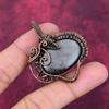 Silver Sheen Obsidian Pendant Copper Wire Wrapped Unique Jewelry Gemstone Pendant