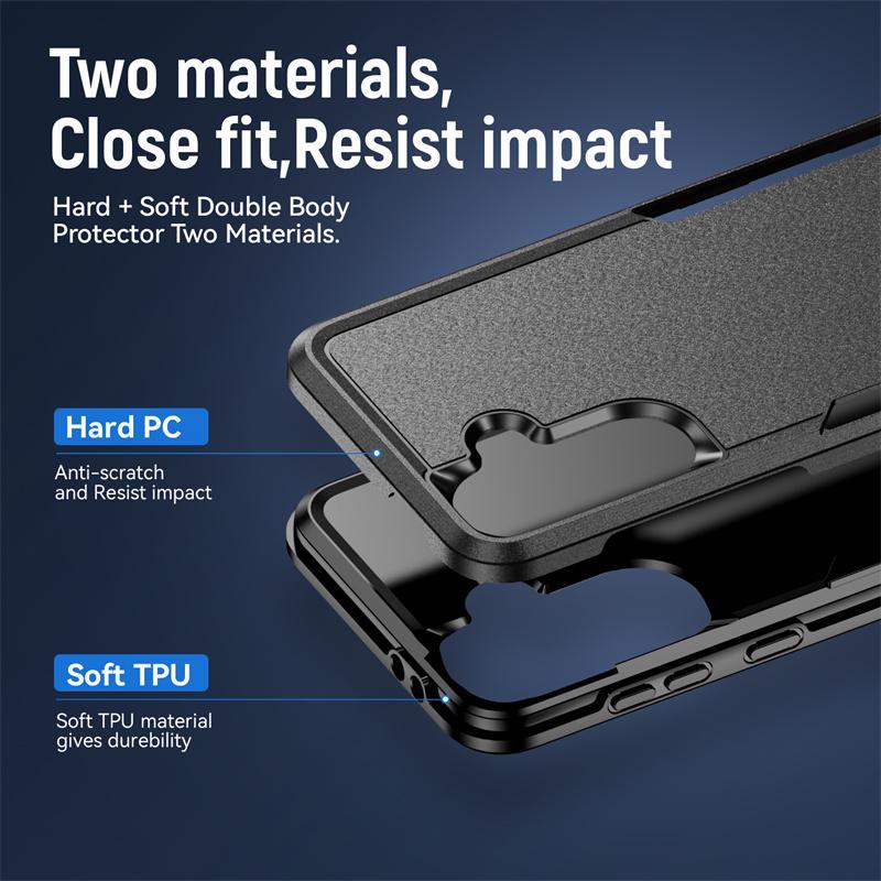 Armor Case for Samsung Galaxy S24 FE S22 S23 Plus S21 S25 Ultra Edge A54 A16 5G A56 A36 A26 A55 Hard PC+TPU Protector Back Cover