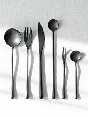 Kamomekitchen Wave Cutlery Black