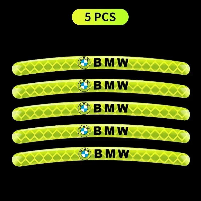 Car Bike Motorcycle Wheel Hub Reflective Stickers For BMW 13 5 Series F20 F21 F22 E87 E88 E90 E60 G30 E84 F10 F30 M X1 X3 X4 GT