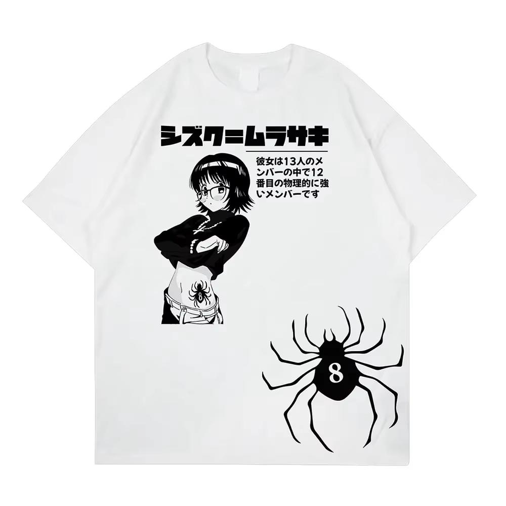 2026Hunter X Hunter Shizuku Murasaki Phantom Troupe Doublesided Anime Tshirt Unisex Unisex Vintage Oversized Streetwear Cotton Tee