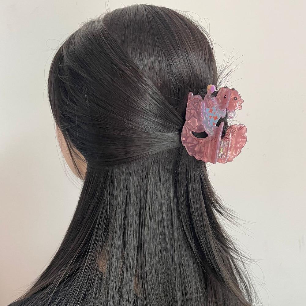 Personalized Animals Cute Rabbit Hair Grab Squirrel Exquisite Acrylic Shark Clip Geometry Sweet Headwear Streetwear